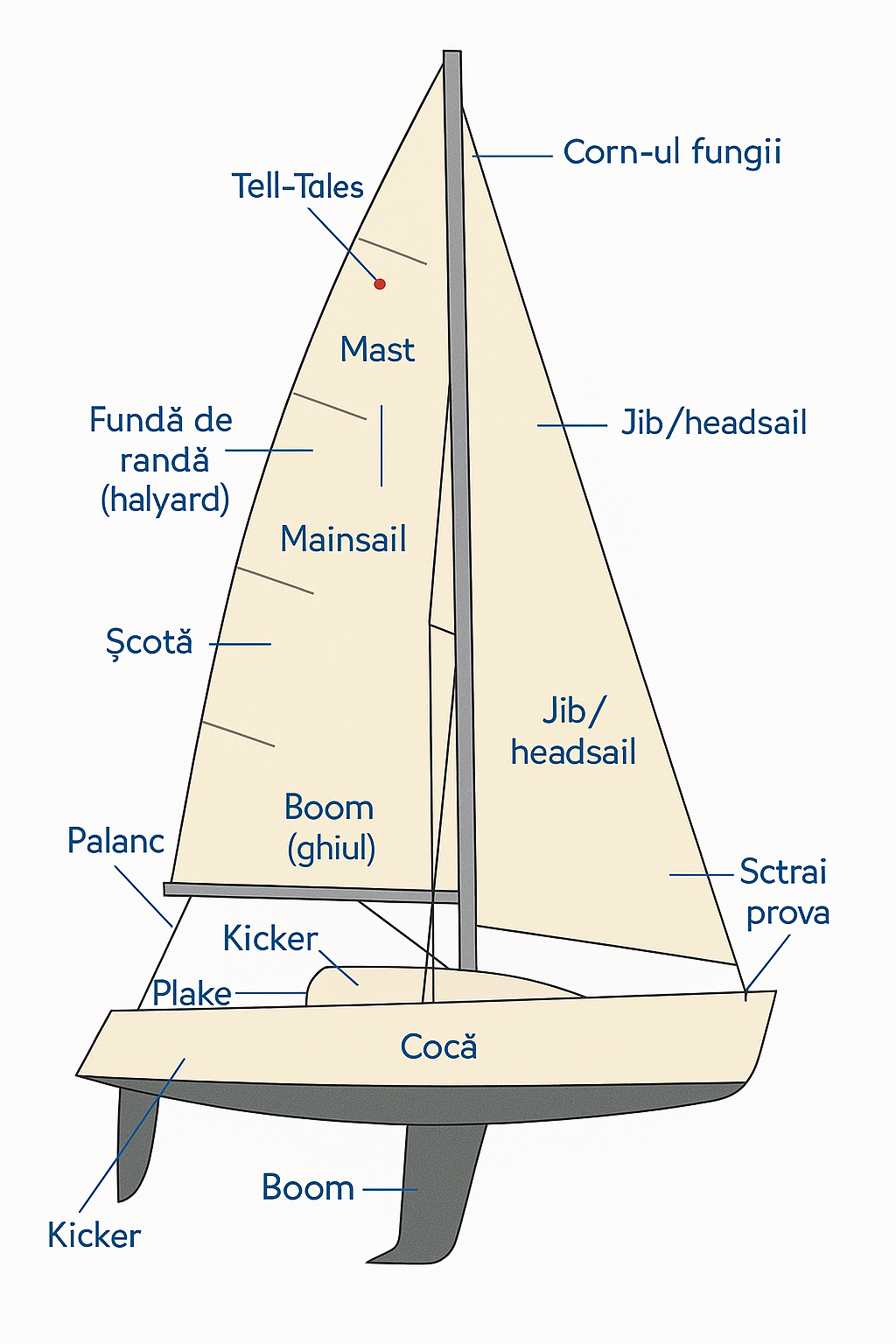 Sailing: cum se ridică și se ajustează velele